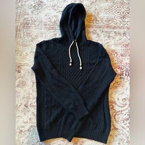 H&M Men's Dark Knit Hoodie Sweater